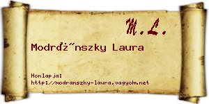 Modránszky Laura névjegykártya