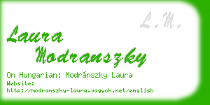 laura modranszky business card