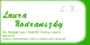 laura modranszky business card